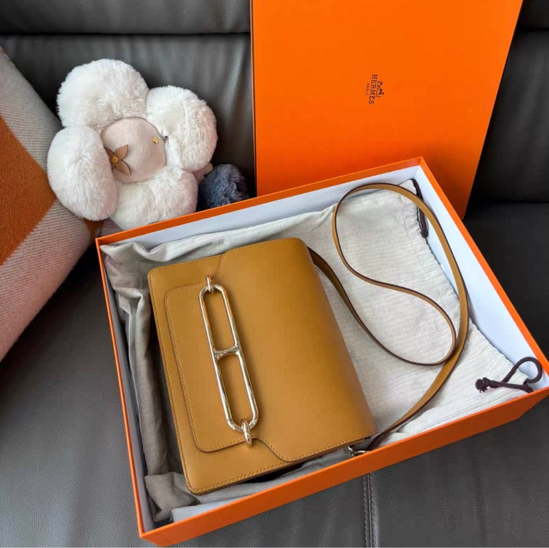 🌈Hermes🧡Roulis 23🧡芝麻色金扣🧡99新🌟Evercolor 皮🌟-6