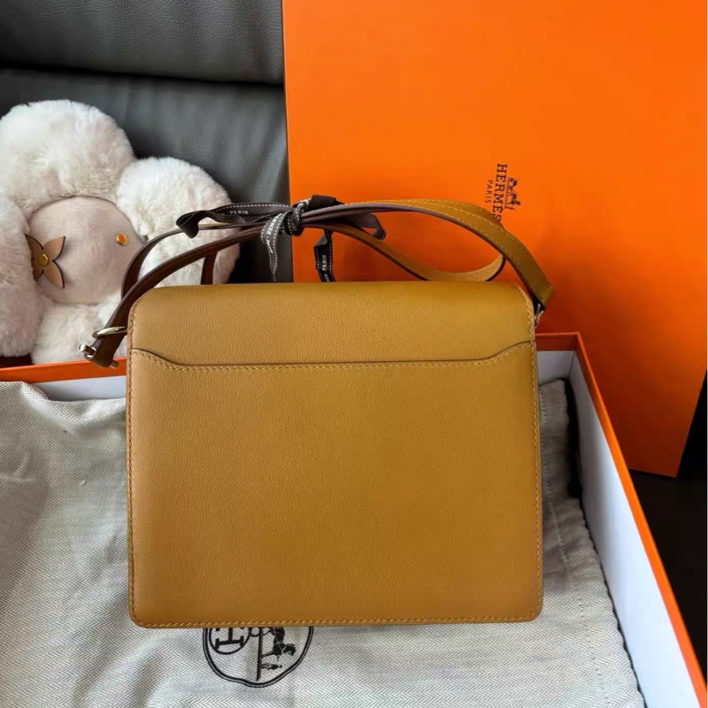 🌈Hermes🧡Roulis 23🧡芝麻色金扣🧡99新🌟Evercolor 皮🌟-8
