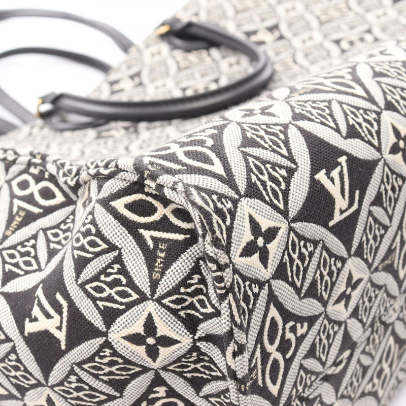 LOUIS VUITTON On the Go GM 單肩托特包 M57207 字母提花 二手 灰色-9