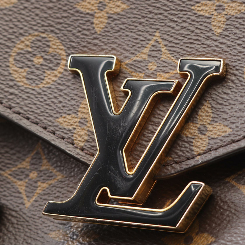 LOUIS VUITTON Passy 單肩包 M45592 Monogram 帆布 棕色 黑色 二手 女款-6