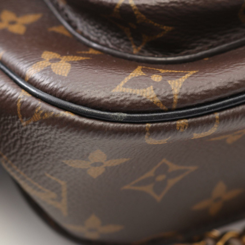LOUIS VUITTON Passy 單肩包 M45592 Monogram 帆布 棕色 黑色 二手 女款-7