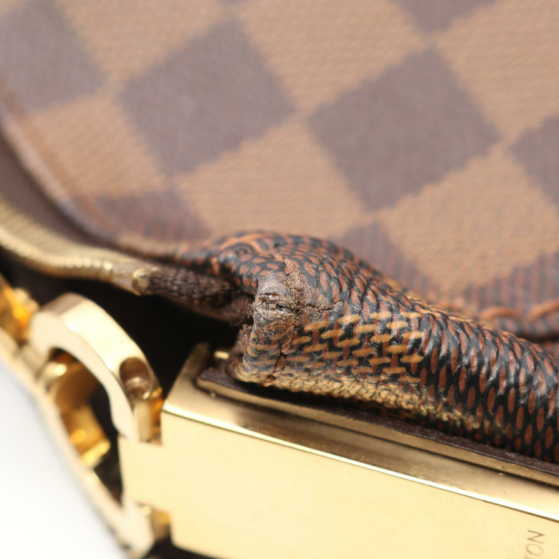 LOUIS VUITTON Port Perro PM 單肩包 N41184 Damier 帆布 Ebene 二手女款-8