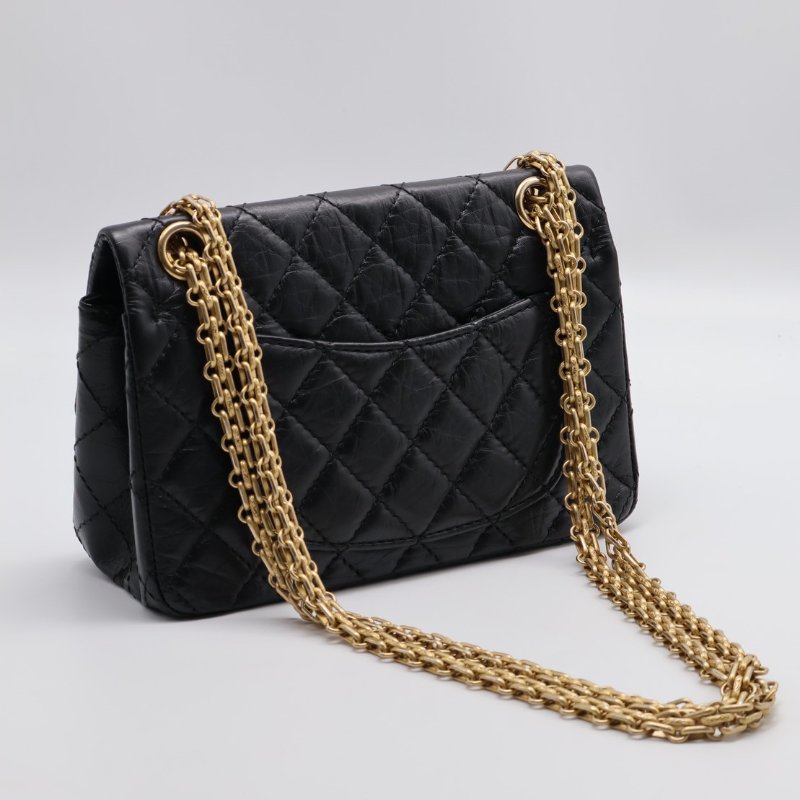 CHANEL 2.55經典口蓋包 20 - 黑金29開-1