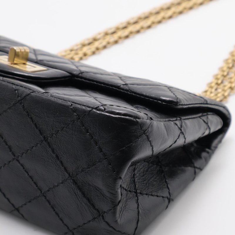 CHANEL 2.55經典口蓋包 20 - 黑金29開-3