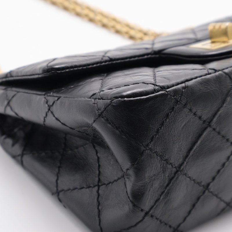 CHANEL 2.55經典口蓋包 20 - 黑金29開-4