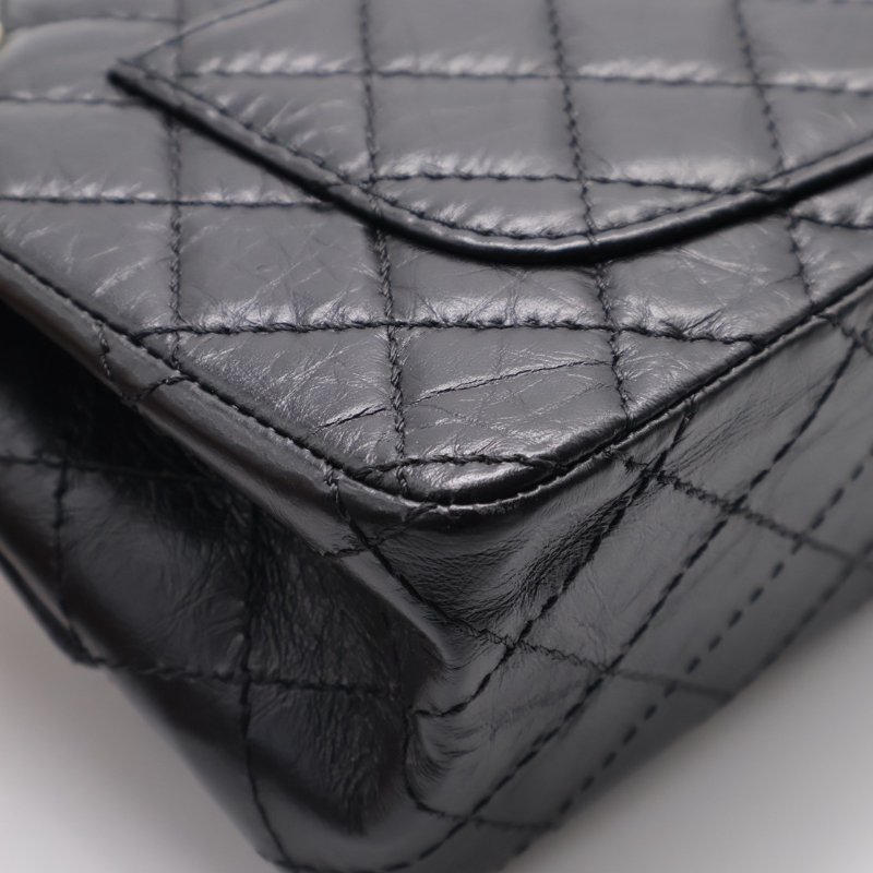 CHANEL 2.55經典口蓋包 20 - 黑金29開-5