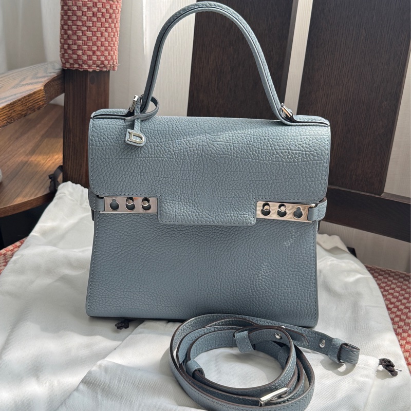 DELVAUX 德爾沃 Tempête PM Crispy Calf｜太平洋藍-9成新-0