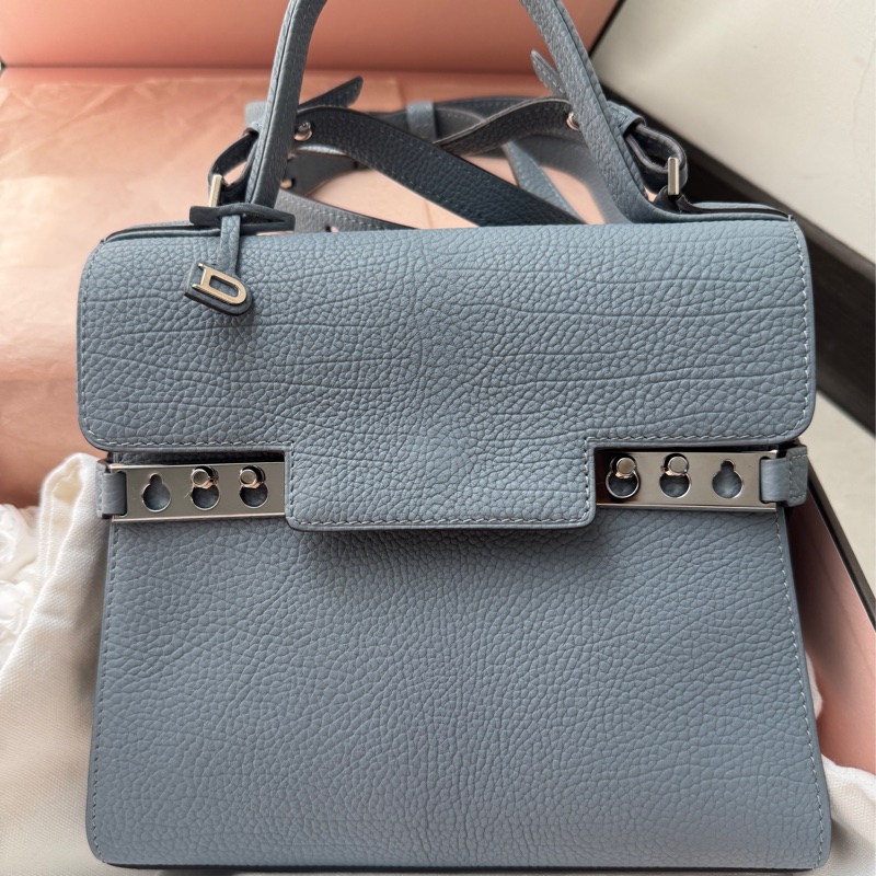 DELVAUX 德爾沃 Tempête PM Crispy Calf｜太平洋藍-9成新-1