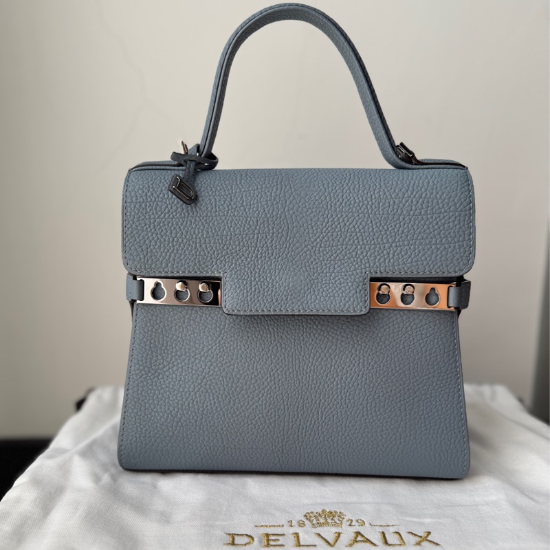 DELVAUX 德爾沃 Tempête PM Crispy Calf｜太平洋藍-9成新-4