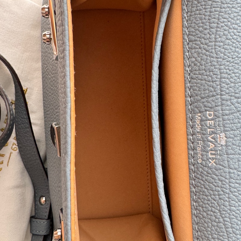 DELVAUX 德爾沃 Tempête PM Crispy Calf｜太平洋藍-9成新-10