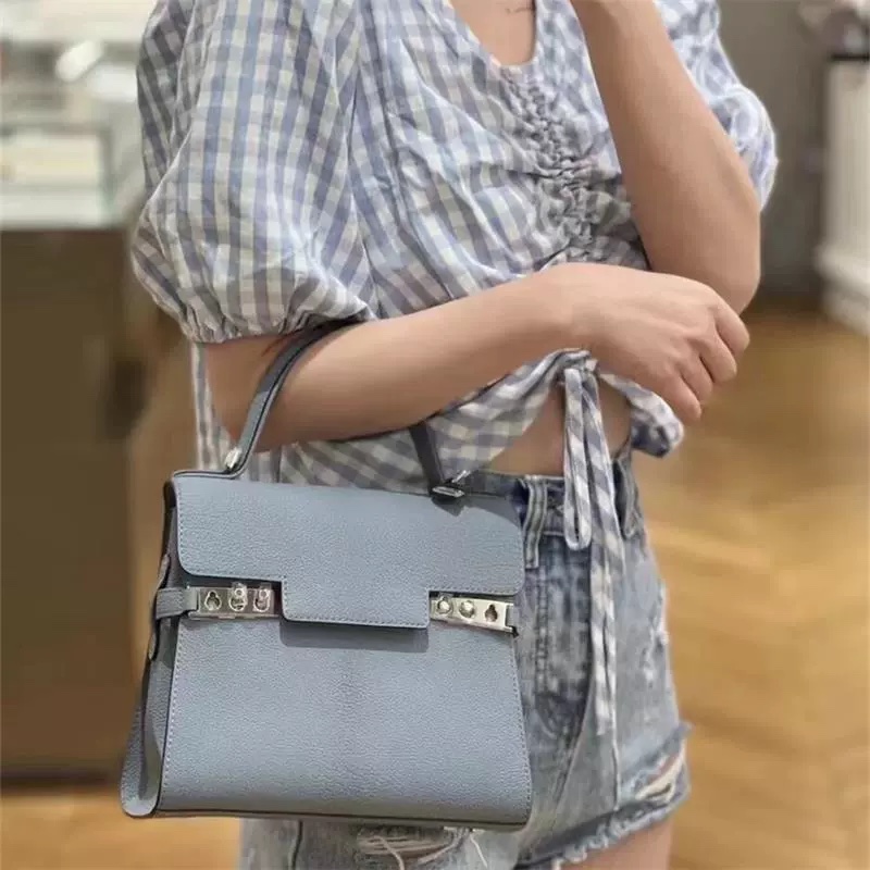 DELVAUX 德爾沃 Tempête PM Crispy Calf｜太平洋藍-9成新-23