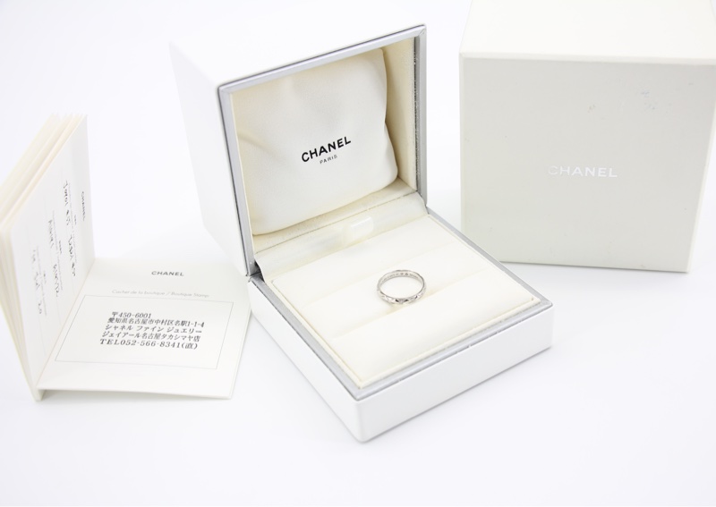 Chanel 2020 Coco Crush Matelisse Marriage 三連式粒狀鑽石鉑金戒指PT950 Model No 50-9