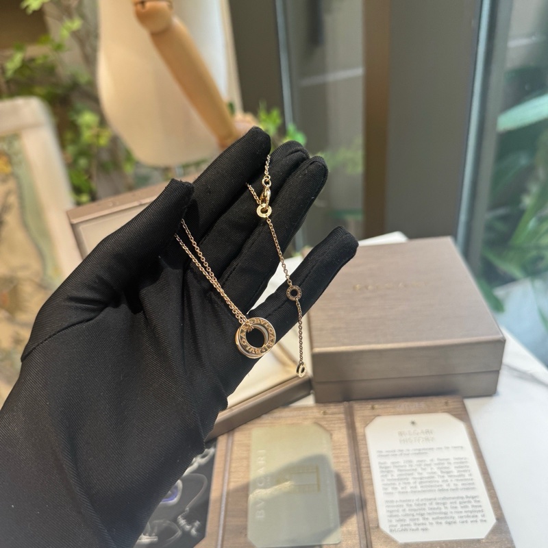 BVLGARI 寶格麗 B.ZERO1系列 18K玫瑰金白陶瓷彈簧項鍊 三檔調節扣-5