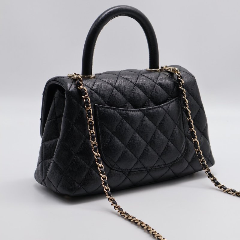 CHANEL Coco handle - 小號黑金30開-2