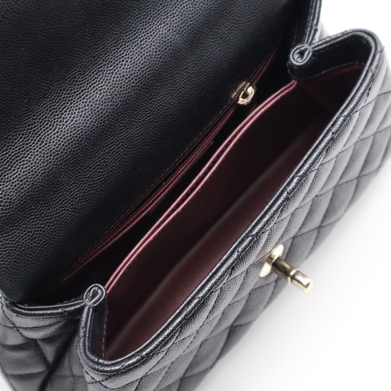 CHANEL Coco handle - 小號黑金30開-5
