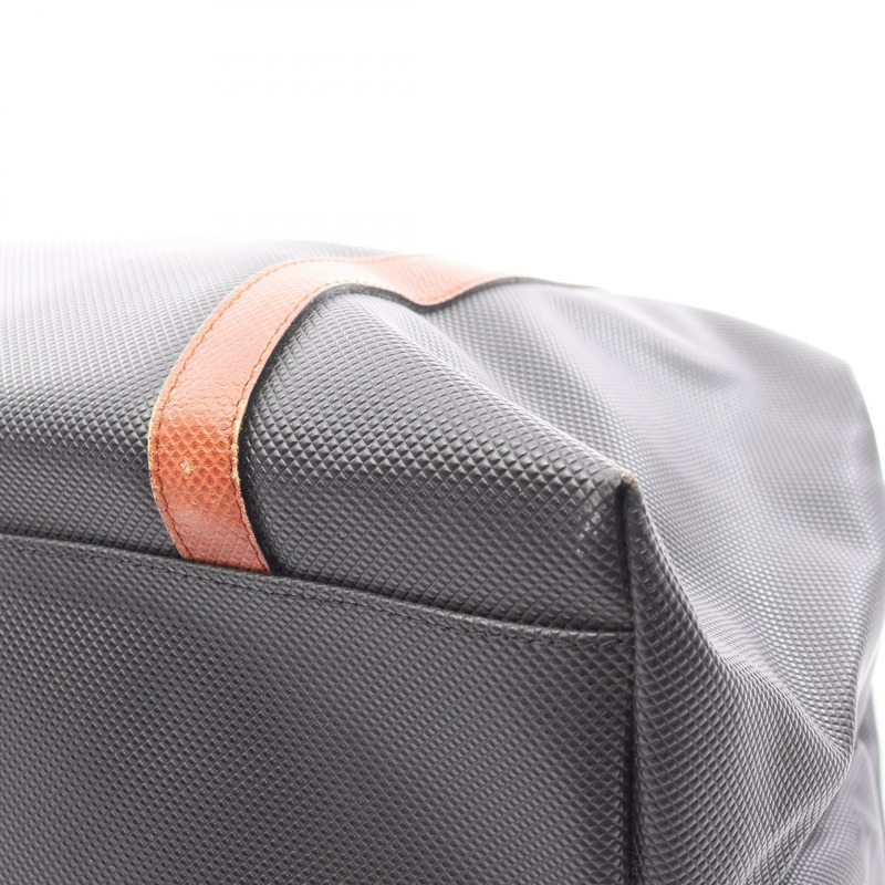 BOTTEGA VENETA 手提單肩包 PVC塗層帆布皮革 黑色 棕色 二手-9