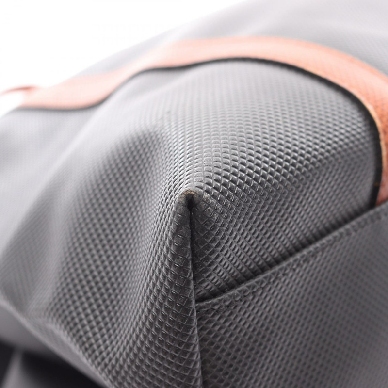 BOTTEGA VENETA 手提單肩包 PVC塗層帆布皮革 黑色 棕色 二手-10