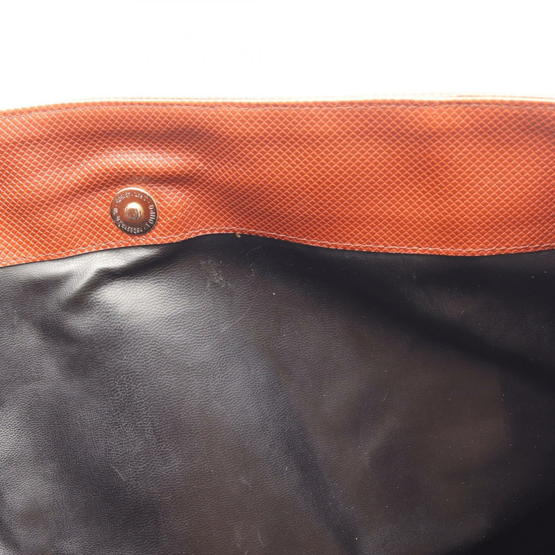 BOTTEGA VENETA 手提單肩包 PVC塗層帆布皮革 黑色 棕色 二手-13