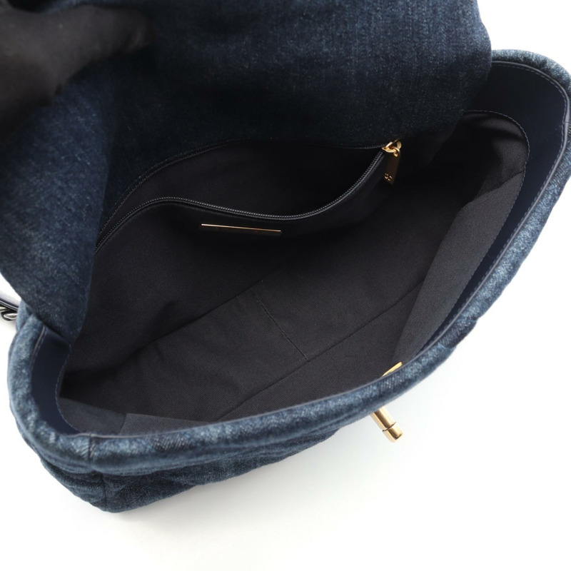 CHANEL 19 dix-neuf Matelasse 鏈條單肩包 AS1161 牛仔藍 二手 女款 CC-2