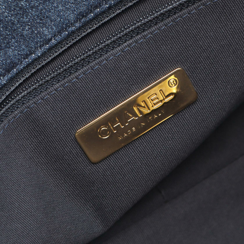 CHANEL 19 dix-neuf Matelasse 鏈條單肩包 AS1161 牛仔藍 二手 女款 CC-3
