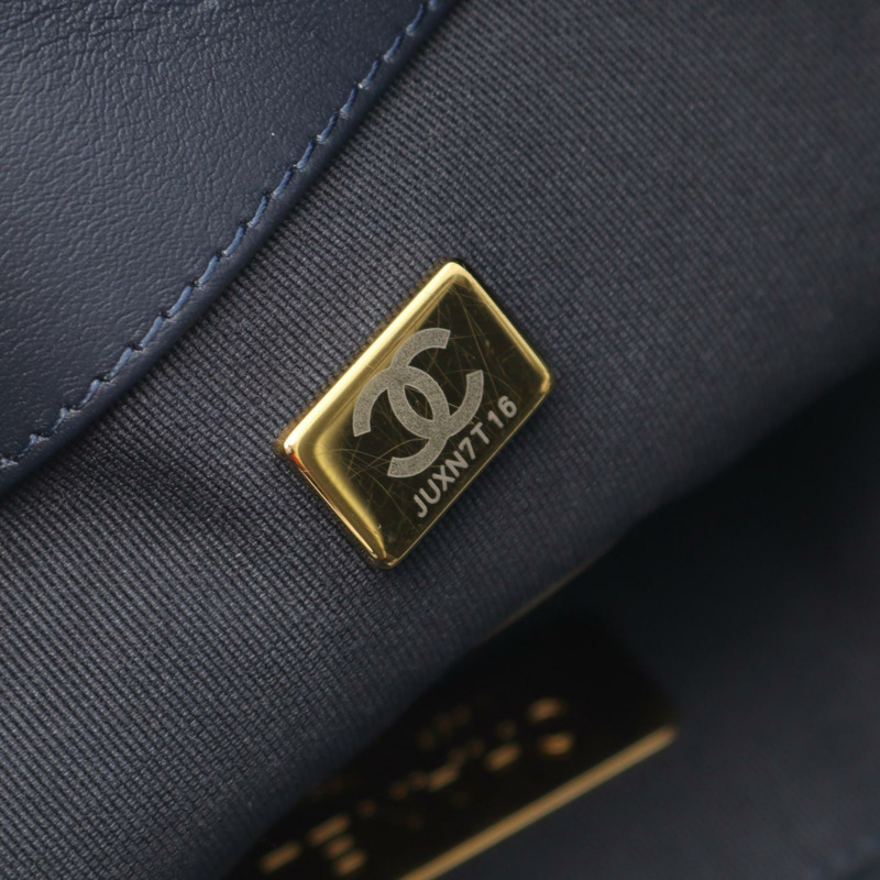 CHANEL 19 dix-neuf Matelasse 鏈條單肩包 AS1161 牛仔藍 二手 女款 CC-4