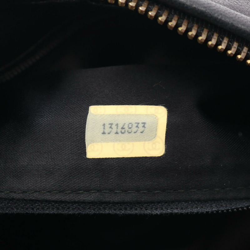 香奈兒 (CHANEL) 菱格紋鏈條斜背包 羊皮 黑色 GHW 二手 女款 CC-4