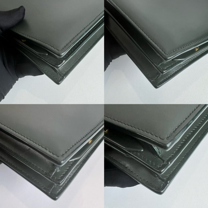 YSL 綠色信封鏈條包-10