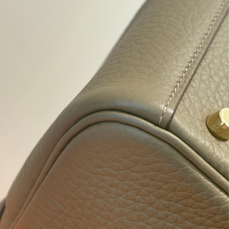 Hermes大象灰金扣編織背袋mini Lindy-12