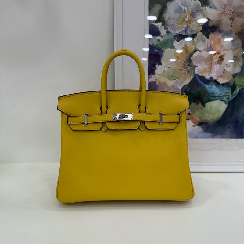 Hermes birkin 25 B4陽光金 銀扣 swift皮 B刻 99新近閒置-1