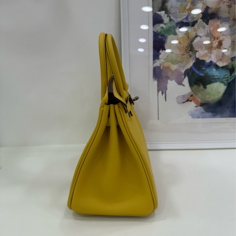 Hermes birkin 25 B4陽光金 銀扣 swift皮 B刻 99新近閒置-3