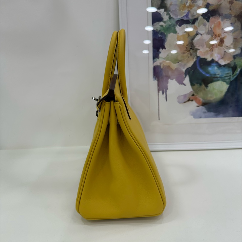 Hermes birkin 25 B4陽光金 銀扣 swift皮 B刻 99新近閒置-4