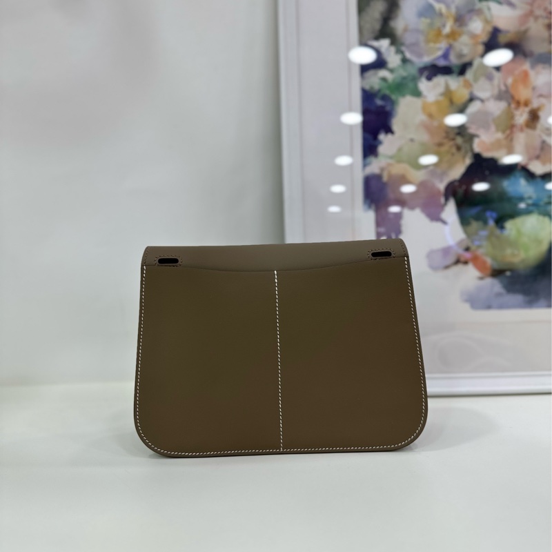 Hermes mini halzan 大象灰銀扣 W刻 swift皮 閒置新 有購證-2