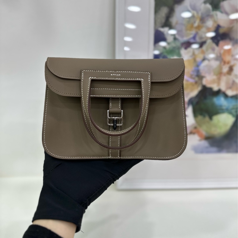 Hermes mini halzan 大象灰銀扣 W刻 swift皮 閒置新 有購證-7