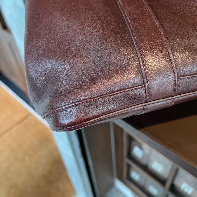 Hermes 愛馬仕Garden Party30 花園 中古 絲巾款 全皮 巧克力色-14