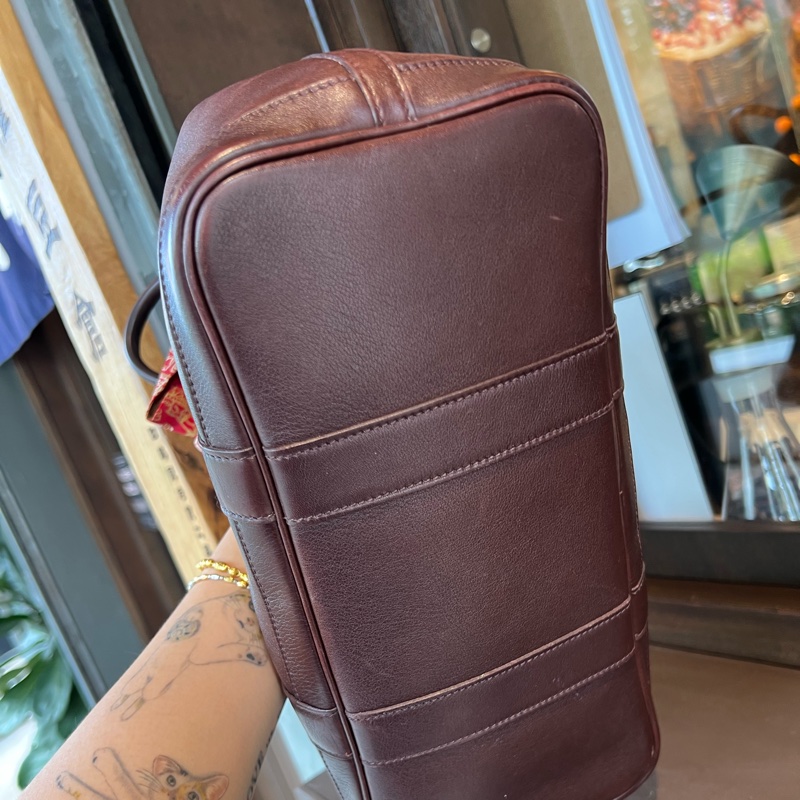 Hermes 愛馬仕Garden Party30 花園 中古 絲巾款 全皮 巧克力色-16