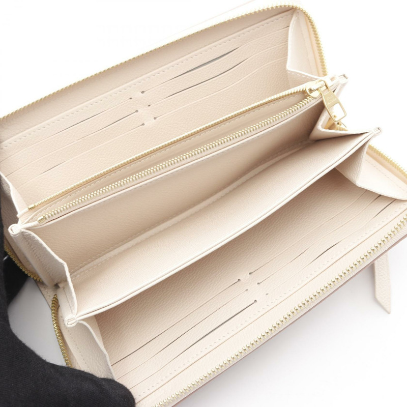 LOUIS VUITTON Zippy Around 長版皮夾 M13644 印有字母的米色二手 LV-2