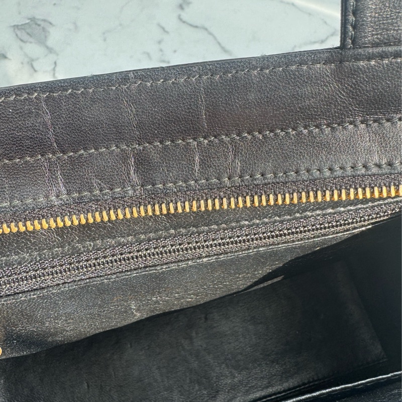 chanel黑菱格拉鏈方形肩背包-51