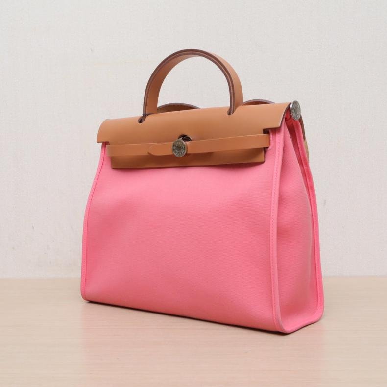 Herbag 31 8W新唇膏粉 帆布/Hunter 牛皮 C刻 銀扣-3