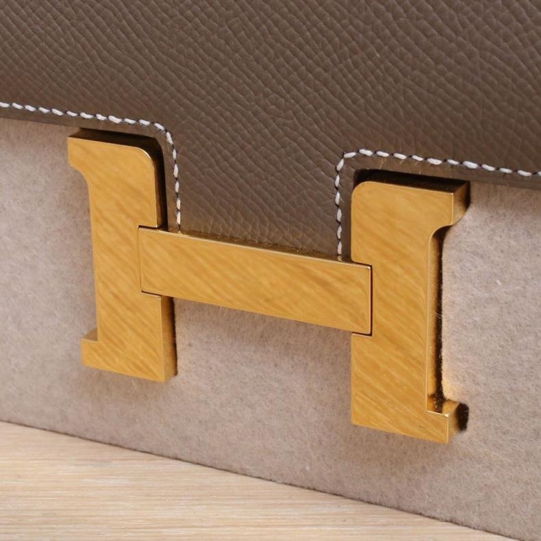 Constance 康康 19 18大象灰 Epsom皮 U刻 金釦-4