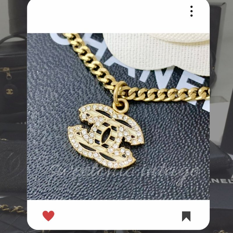 💖 9 月新品上架 🔥💖 ✨超美新到 !香奈兒 Chanel 金色水鑽項鏈 🔥 香奈兒熱賣款 香奈兒項鏈 CHANEL NECKLACE-7