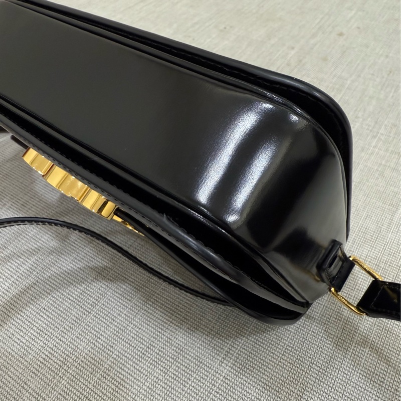 CELINE Triomphe Teen 金扣 凱旋門 黑色-3