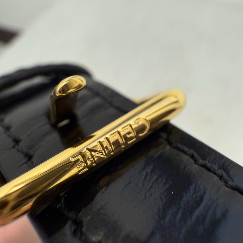 CELINE Triomphe Teen 金扣 凱旋門 黑色-6