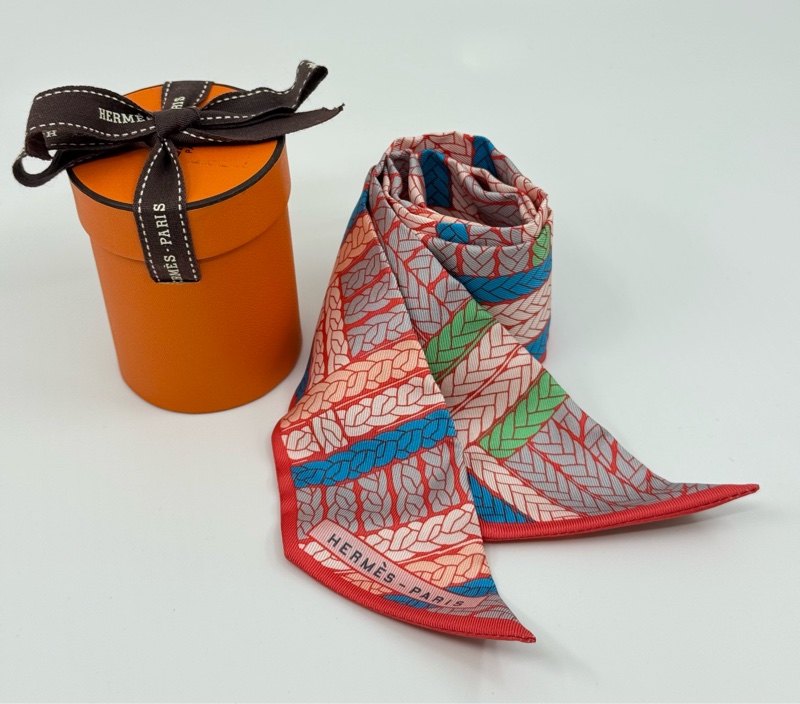 HERMÈS Twilly 100% 真絲絲帶-0