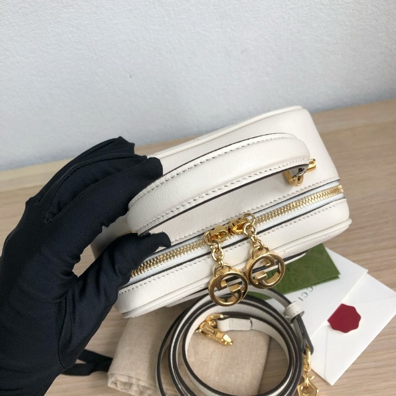 古馳Gucci Blondie小號 新款 白色 盒子包 手提包 斜背包-1
