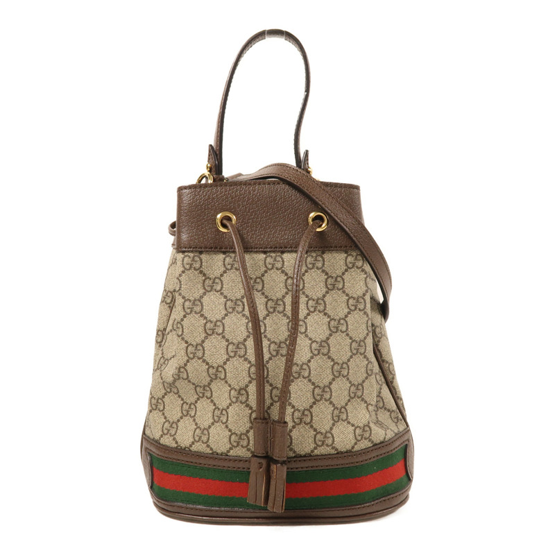 GUCCI 塗層帆布Ophidia GG Bucket Bag金扣手挽肩背兩用袋-0