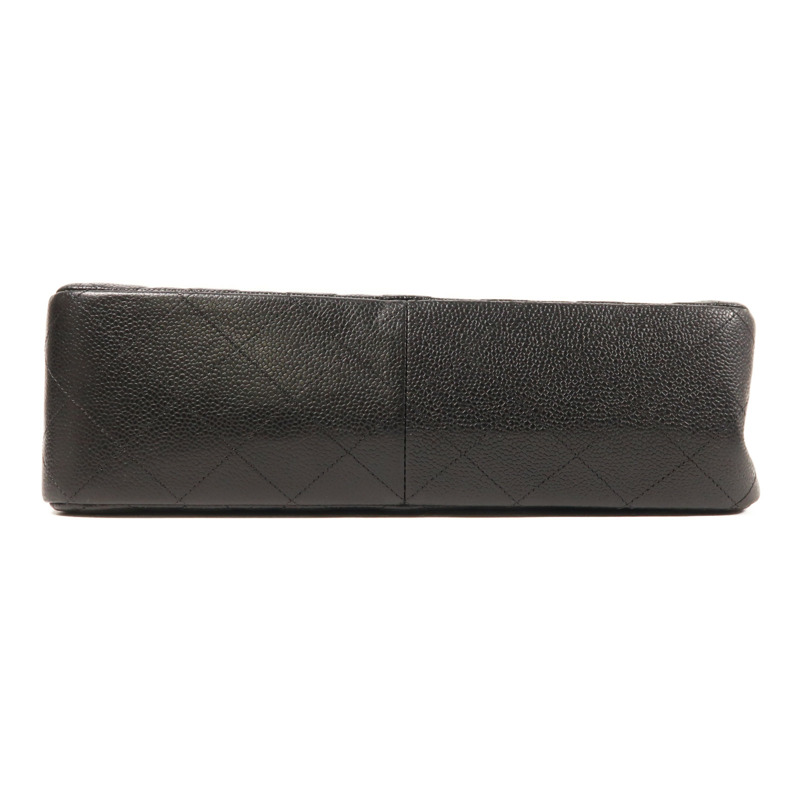 CHANEL 牛皮皮革Large Classic銀扣鏈帶肩背袋-3