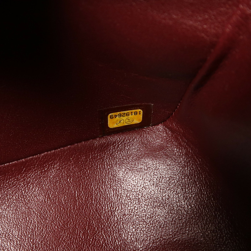 CHANEL 牛皮皮革Large Classic銀扣鏈帶肩背袋-6