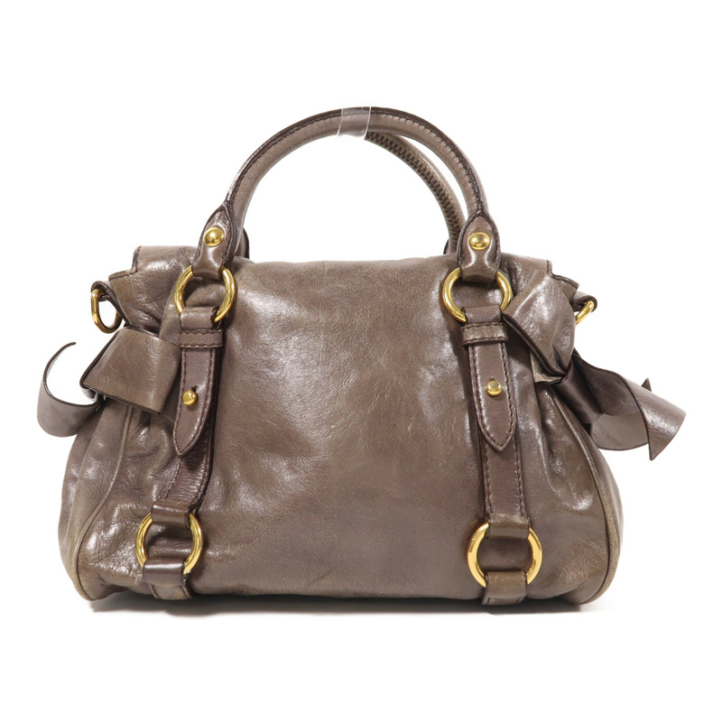 Miu Miu 牛皮皮革2 Way Shoulder金扣手挽肩背兩用袋-1