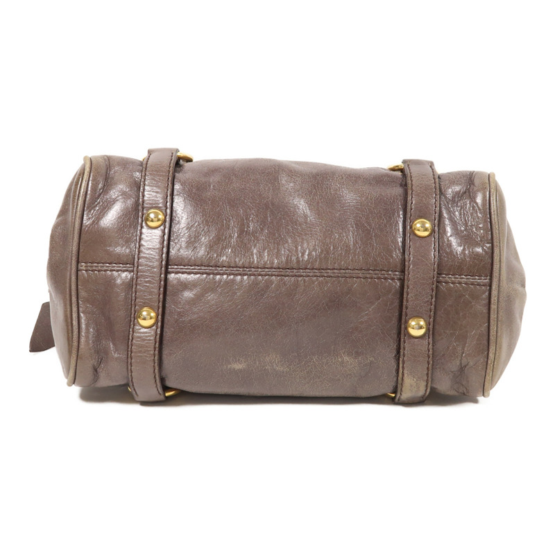 Miu Miu 牛皮皮革2 Way Shoulder金扣手挽肩背兩用袋-3