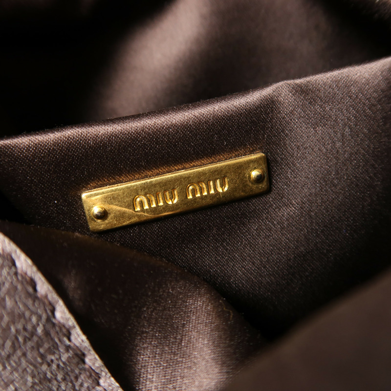 Miu Miu 牛皮皮革2 Way Shoulder金扣手挽肩背兩用袋-5